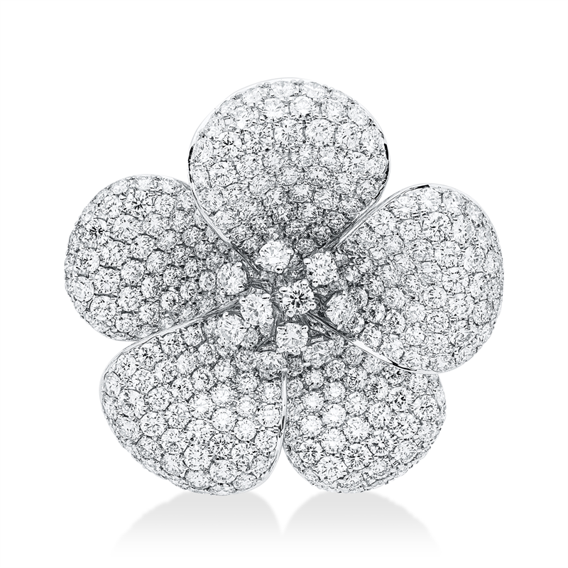 Brosche    aus 750/-18 Karat Weißgold mit 283 Diamanten 9