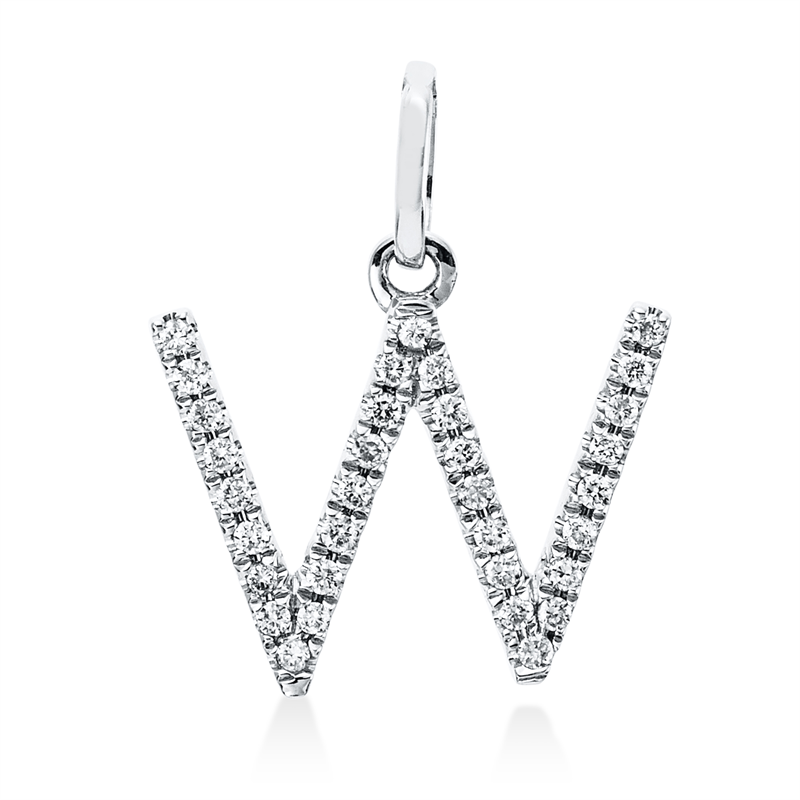 Anhänger    aus 750/-18 Karat Weißgold mit 33 Diamanten 0