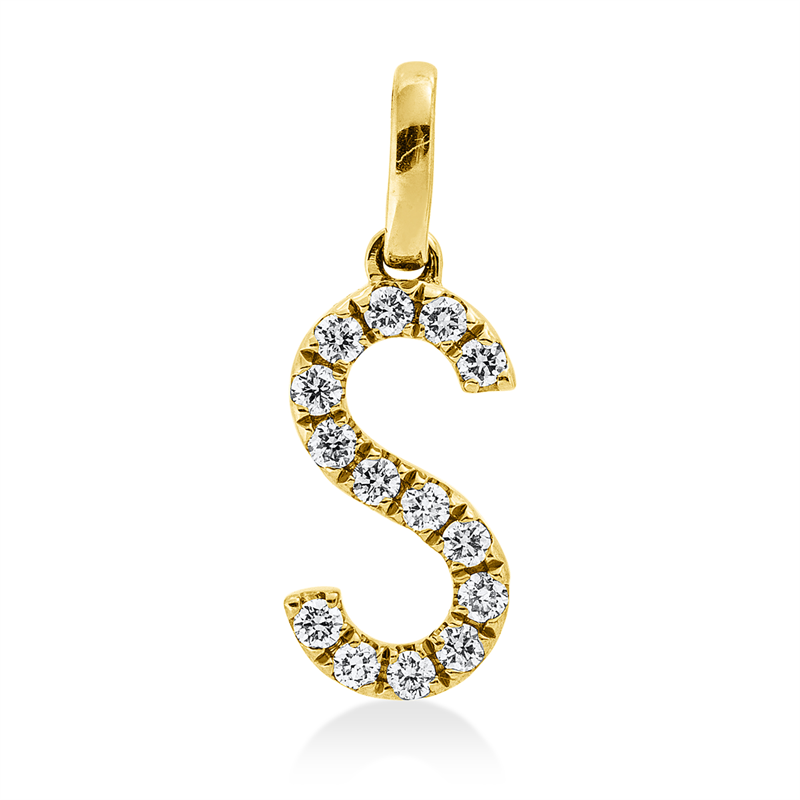 Anhänger    aus 750/-18 Karat Gelbgold mit 14 Diamanten 0
