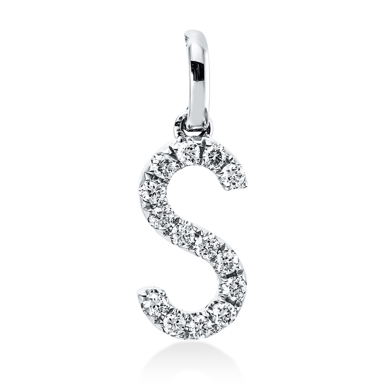 Anhänger    aus 750/-18 Karat Weißgold mit 14 Diamanten 0