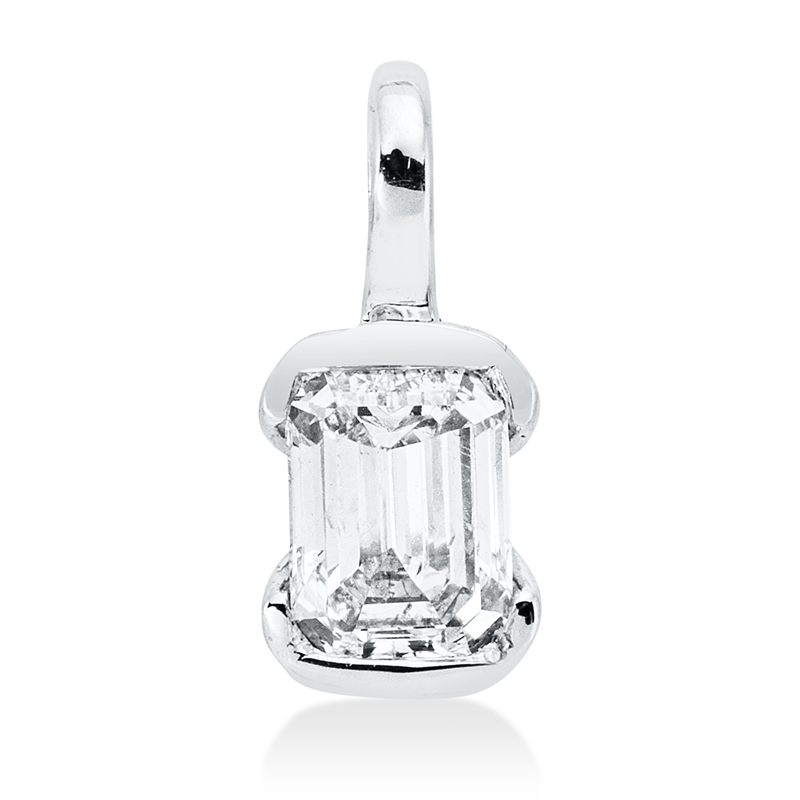 Anhänger    aus 750/-18 Karat Weißgold mit 1 Diamant 0