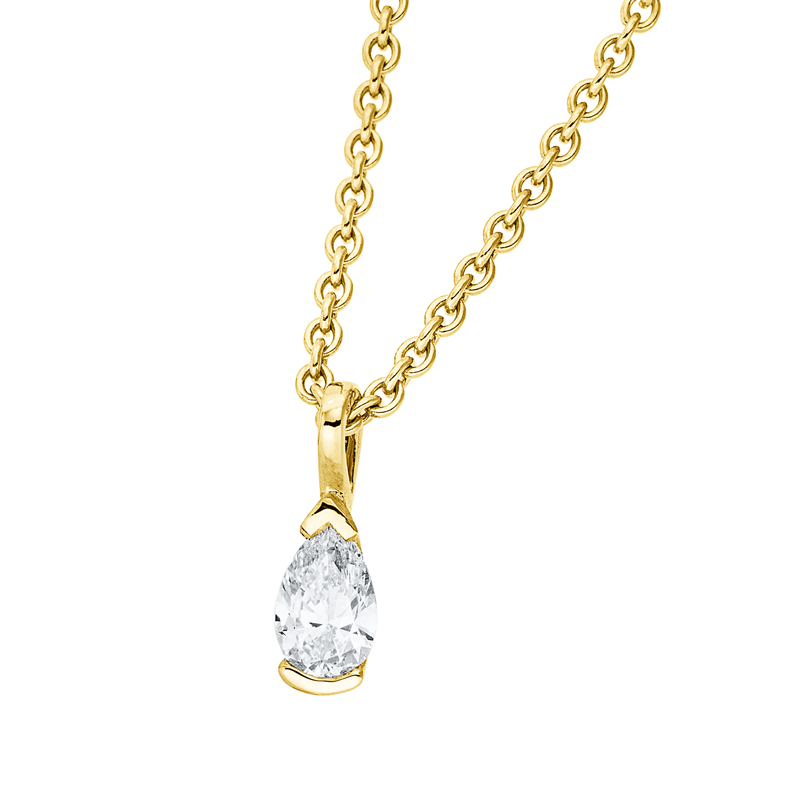 Anhänger    aus 750/-18 Karat Gelbgold mit 1 Diamant 0