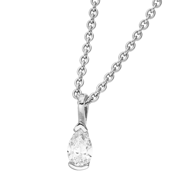 Anhänger    aus 750/-18 Karat Weißgold mit 1 Diamant 0