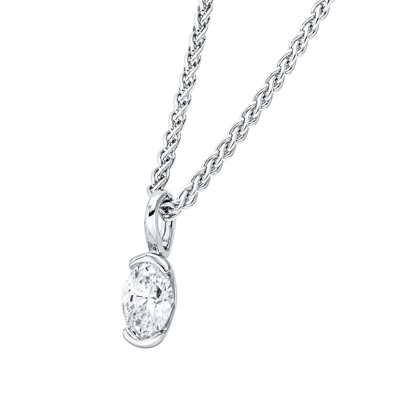 Anhänger    aus 750/-18 Karat Weißgold mit 1 Diamant 0