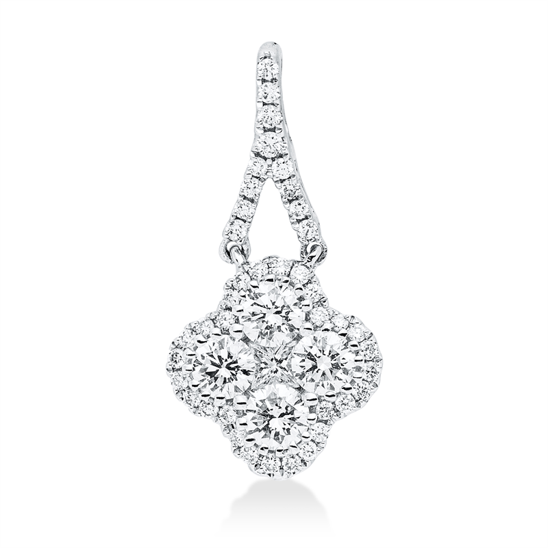 Anhänger    aus 750/-18 Karat Weißgold mit 42 Diamanten 0
