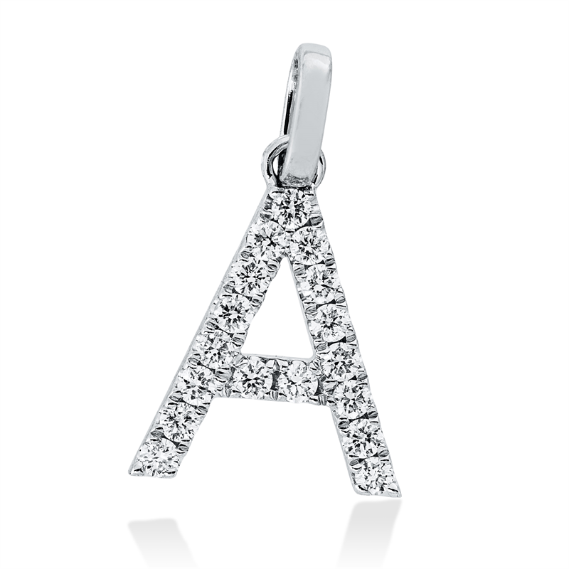 Anhänger    aus 750/-18 Karat Weißgold mit 17 Diamanten 0