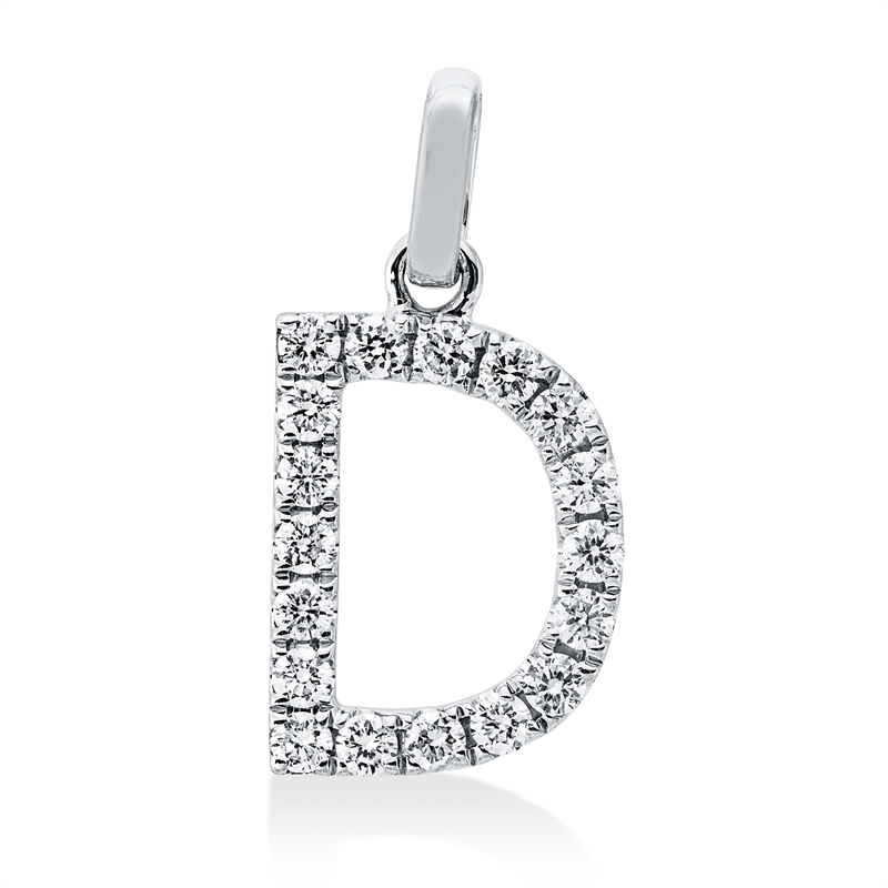 Anhänger    aus 750/-18 Karat Weißgold mit 18 Diamanten 0