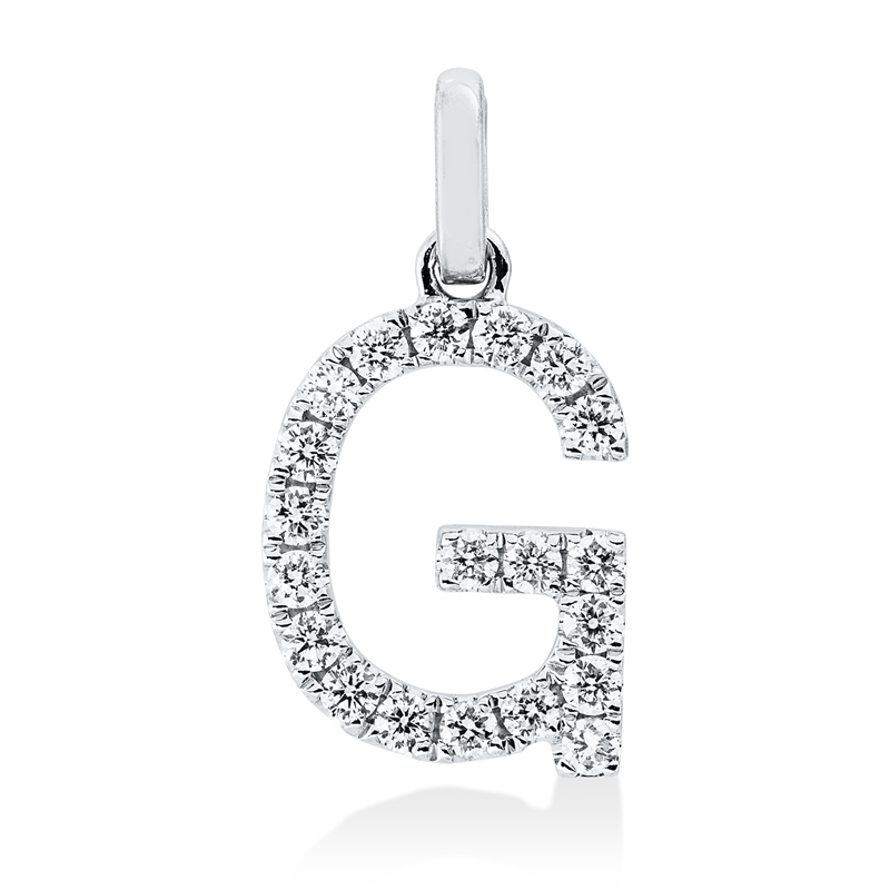 Anhänger    aus 750/-18 Karat Weißgold mit 20 Diamanten 0