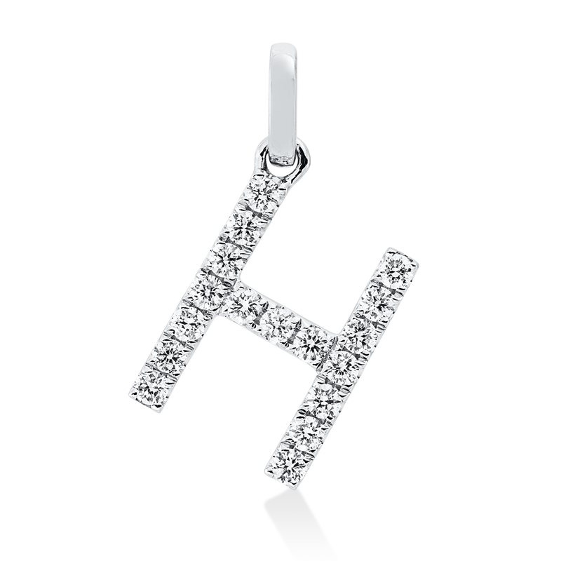 Anhänger    aus 750/-18 Karat Weißgold mit 17 Diamanten 0