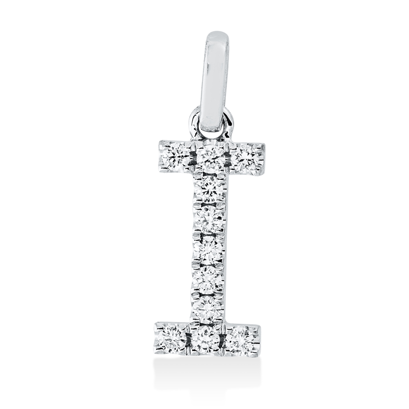 Anhänger    aus 750/-18 Karat Weißgold mit 11 Diamanten 0