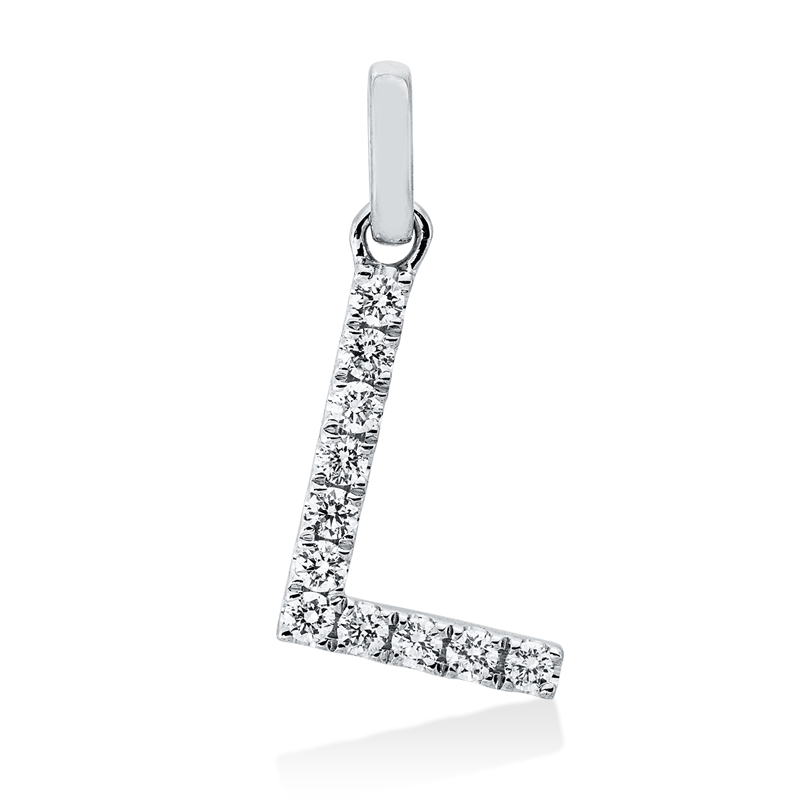 Anhänger    aus 750/-18 Karat Weißgold mit 11 Diamanten 0