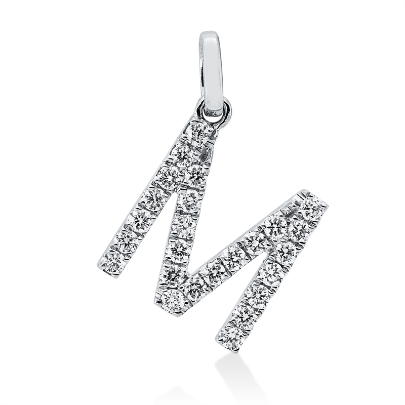 Anhänger    aus 750/-18 Karat Weißgold mit 25 Diamanten 0