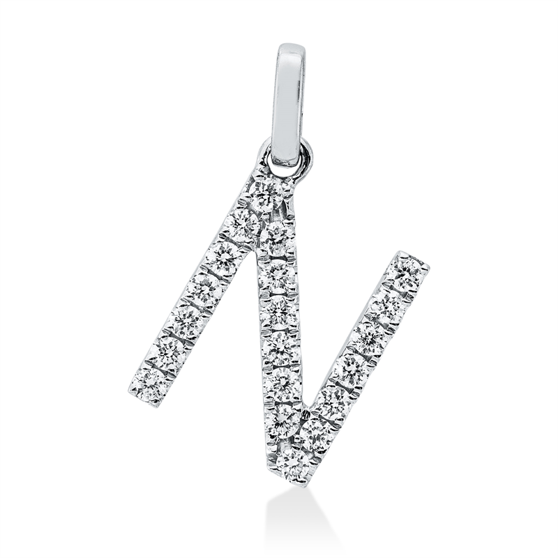 Anhänger    aus 750/-18 Karat Weißgold mit 20 Diamanten 0