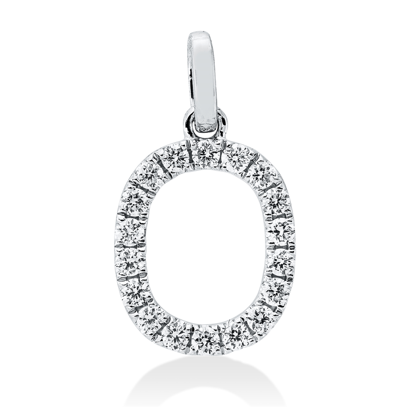 Anhänger    aus 750/-18 Karat Weißgold mit 18 Diamanten 0