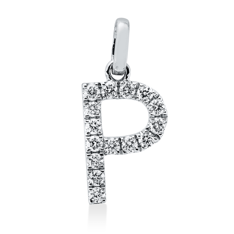 Anhänger    aus 750/-18 Karat Weißgold mit 15 Diamanten 0