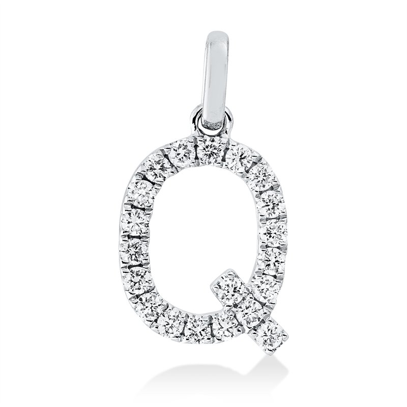 Anhänger    aus 750/-18 Karat Weißgold mit 20 Diamanten 0