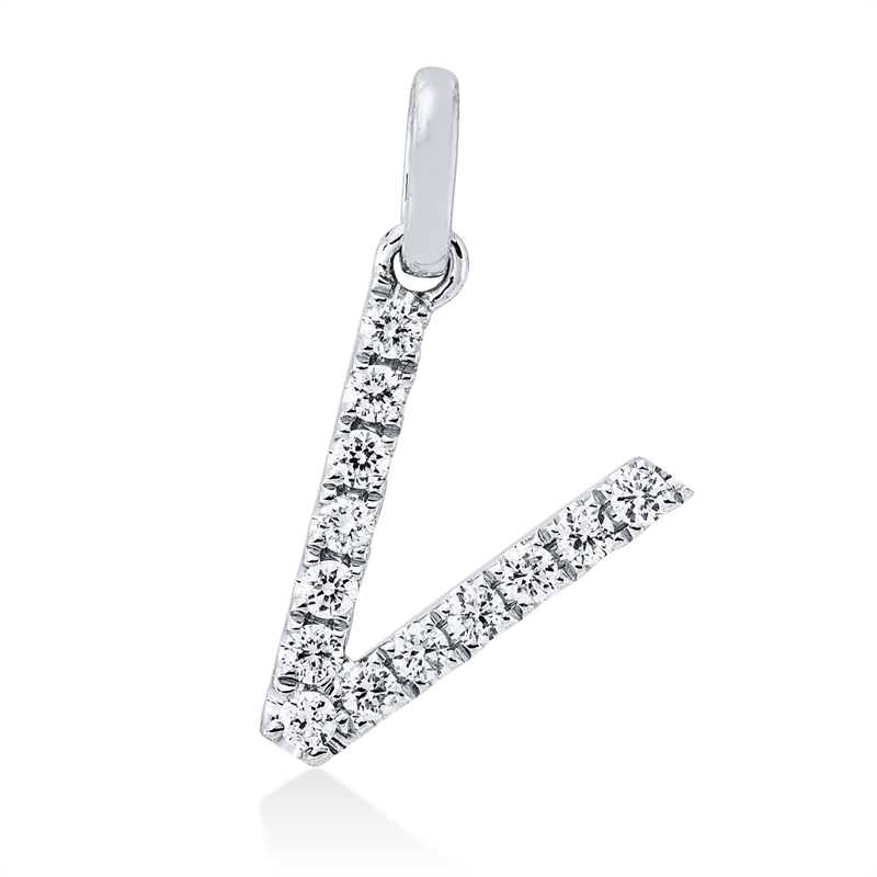 Anhänger    aus 750/-18 Karat Weißgold mit 13 Diamanten 0