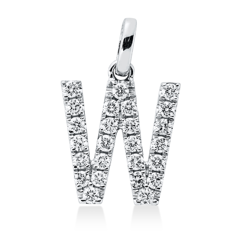 Anhänger    aus 750/-18 Karat Weißgold mit 25 Diamanten 0