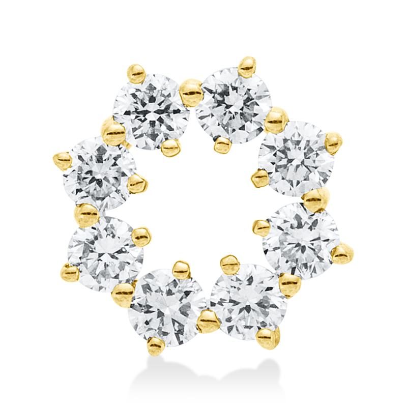 Anhänger    aus 750/-18 Karat Gelbgold mit 8 Diamanten 0