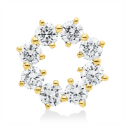 Anhänger    aus 750/-18 Karat Gelbgold mit 8 Diamanten 0