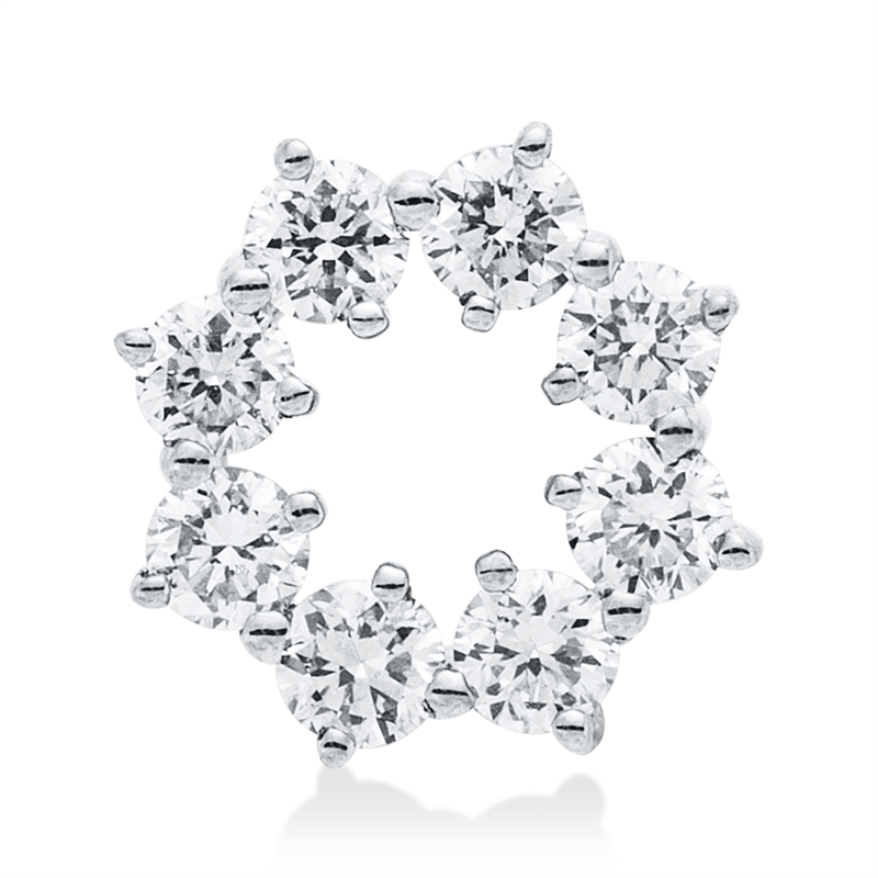 Anhänger    aus 750/-18 Karat Weißgold mit 8 Diamanten 0