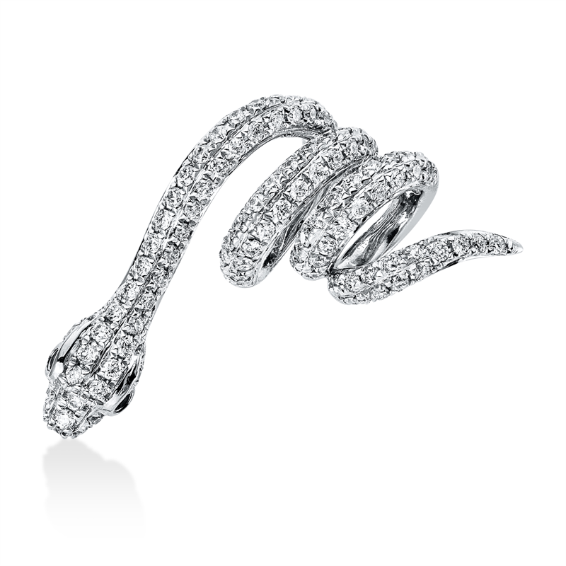 Anhänger mit Tsavorith  aus 750/-18 Karat Weißgold mit 102 Diamanten 0