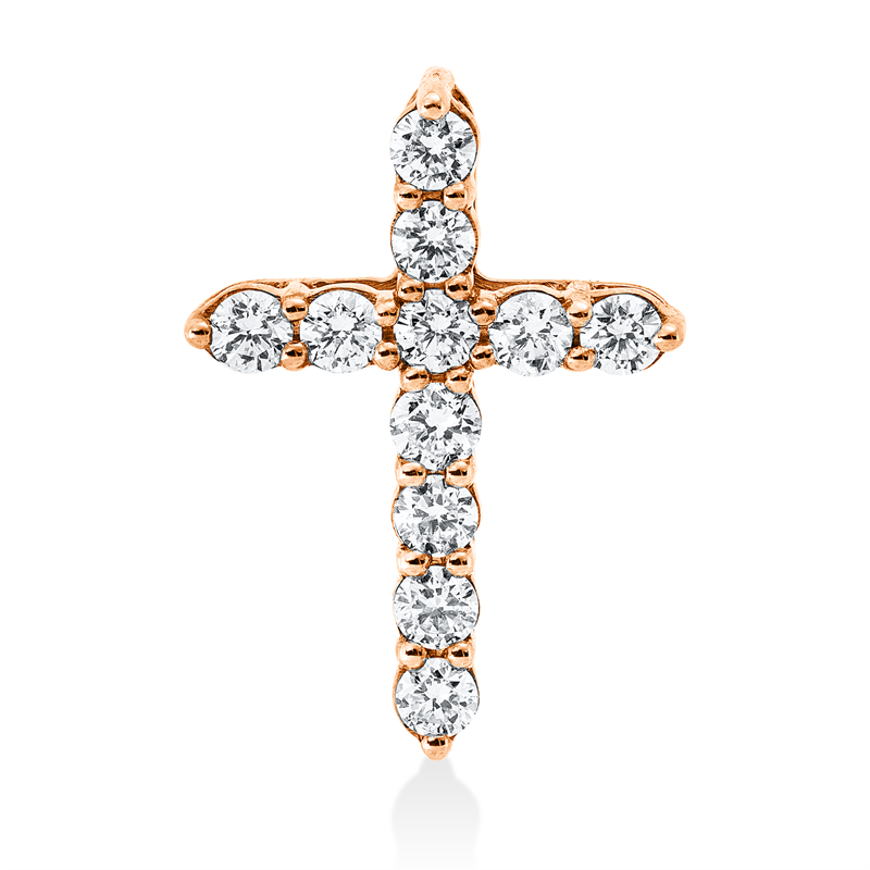 Anhänger    aus 750/-18 Karat Rotgold mit 11 Diamanten 0