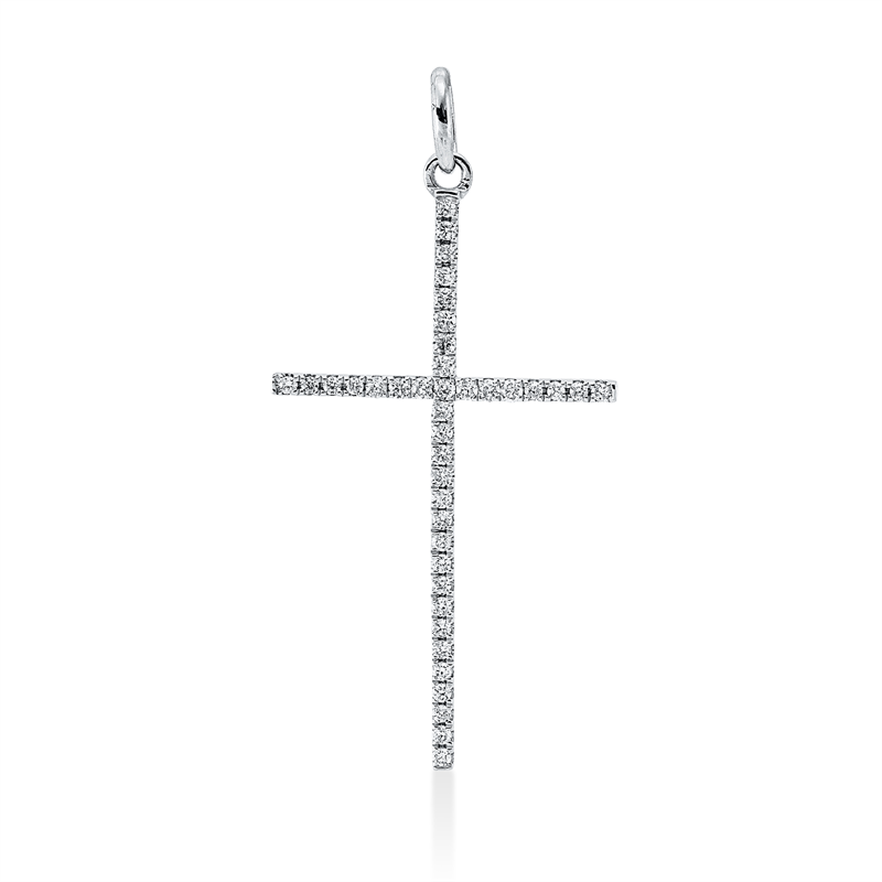 Anhänger    aus 750/-18 Karat Weißgold mit 40 Diamanten 0