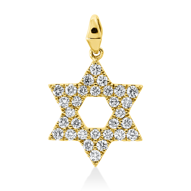 Anhänger    aus 585/-14 Karat Gelbgold mit 30 Diamanten 0