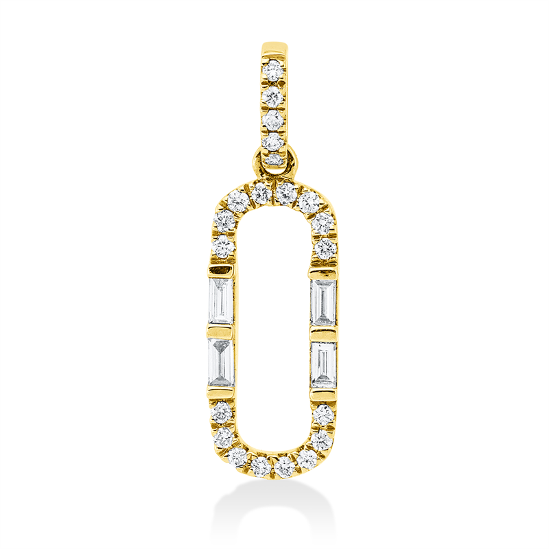 Anhänger    aus 585/-14 Karat Gelbgold mit 25 Diamanten 0