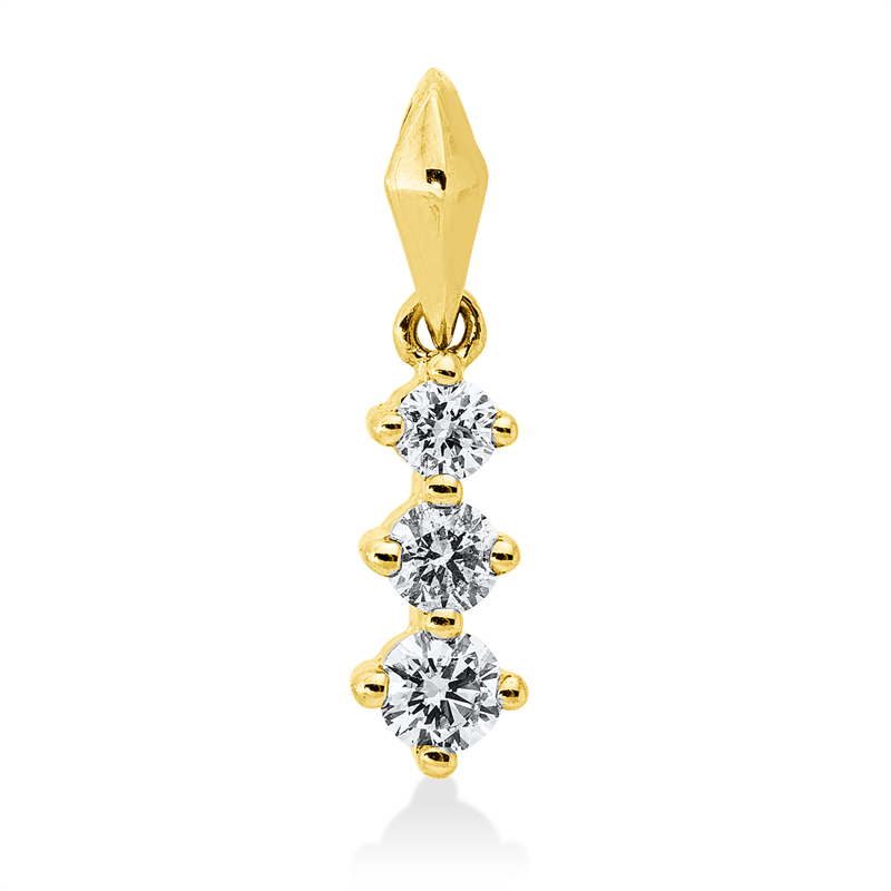 Anhänger    aus 585/-14 Karat Gelbgold mit 3 Diamanten 0