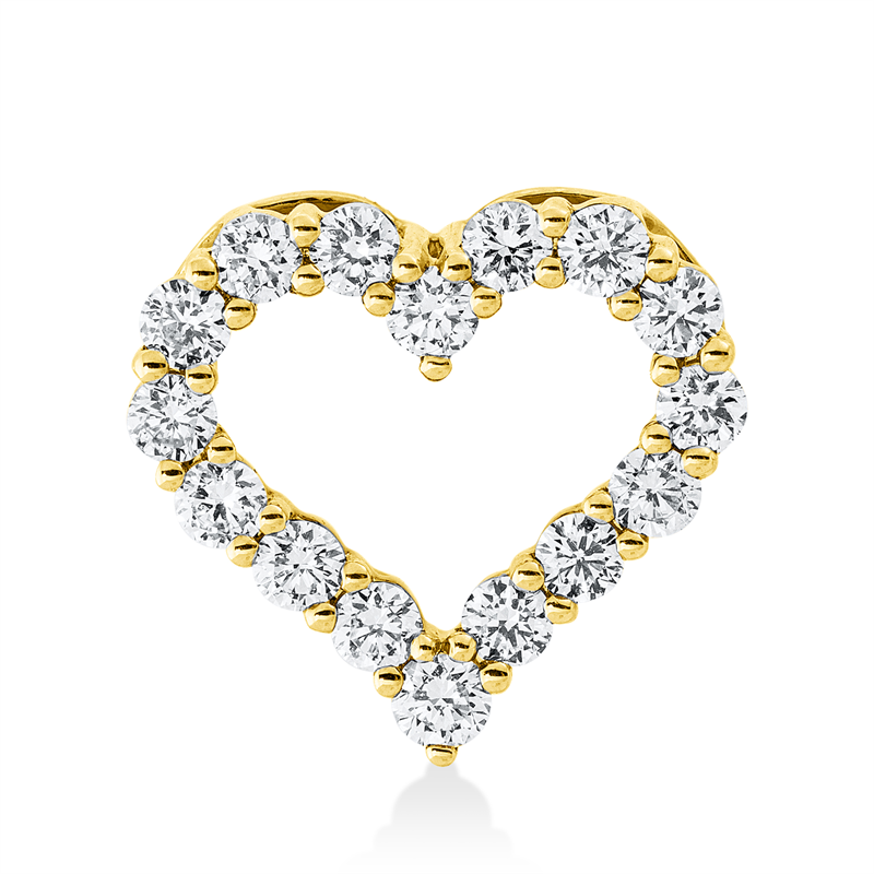 Anhänger    aus 585/-14 Karat Gelbgold mit 16 Diamanten 0