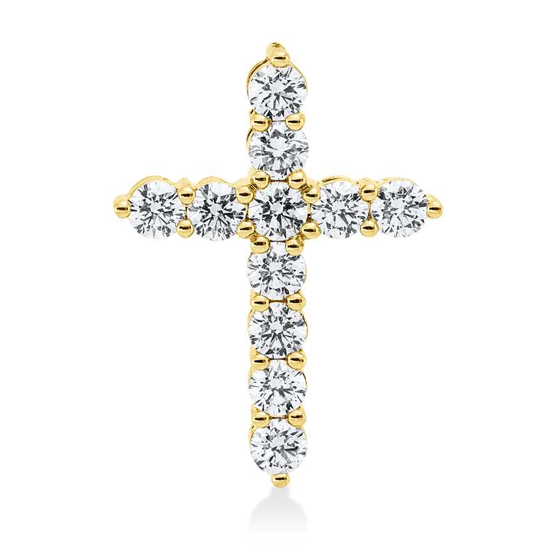 Anhänger    aus 750/-18 Karat Gelbgold mit 11 Diamanten 0