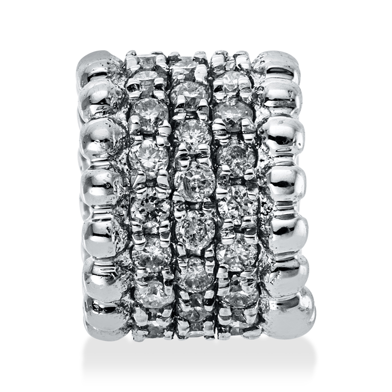 Anhänger    aus 585/-14 Karat Weißgold mit 51 Diamanten 0