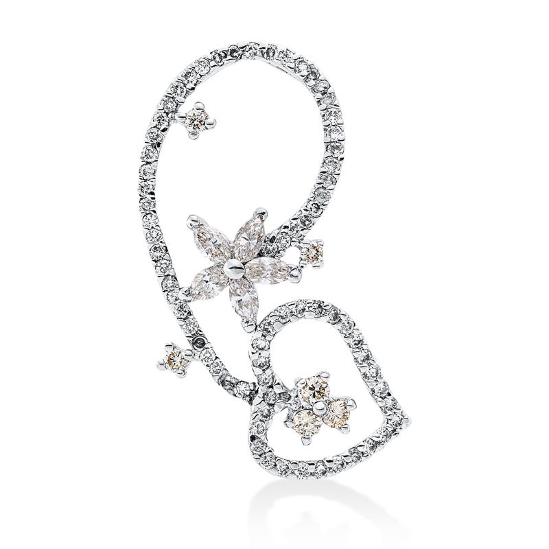 Anhänger    aus 750/-18 Karat Weißgold mit 81 Diamanten 0