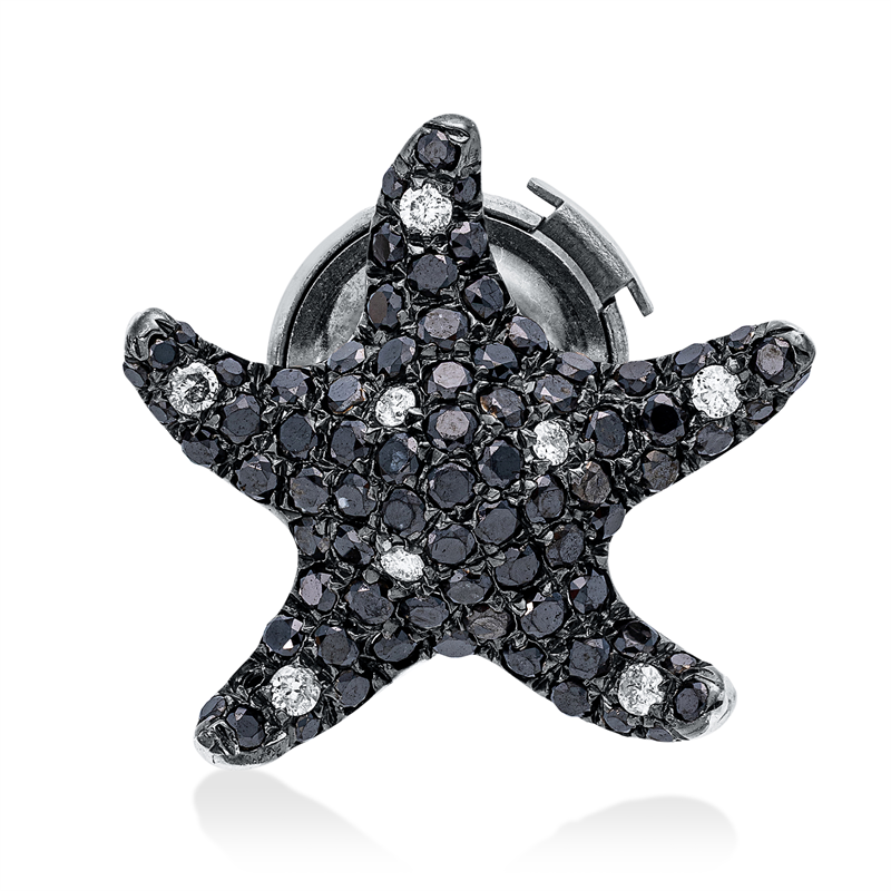 Brosche    aus 750/-18 Karat Weißgold mit 87 Diamanten 0