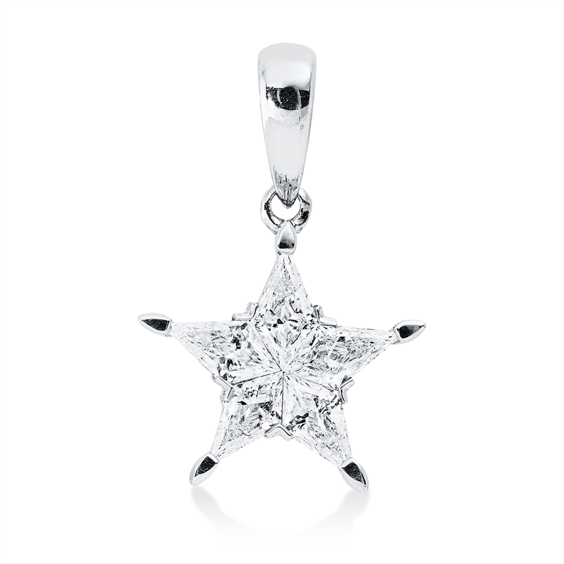 Anhänger    aus 750/-18 Karat Weißgold mit 5 Diamanten 0