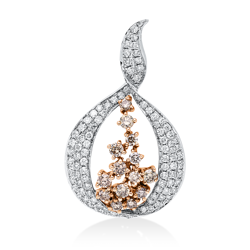 Anhänger    aus 750/-18 Karat Weißgold / Rotgold mit 111 Diamanten 1