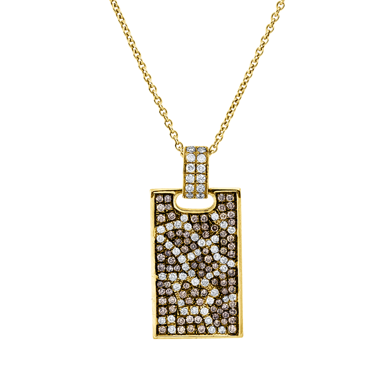 Anhänger    aus 750/-18 Karat Gelbgold mit 146 Diamanten 1