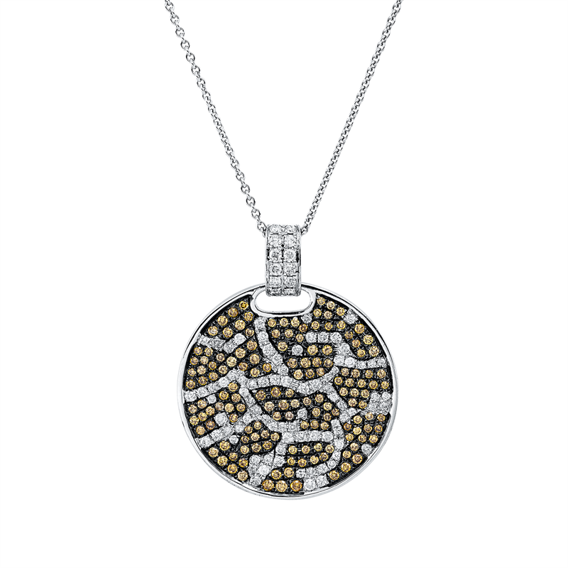 Anhänger    aus 750/-18 Karat Weißgold mit 241 Diamanten 1