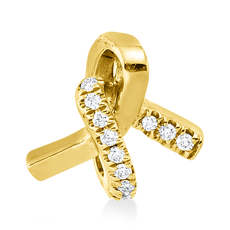 Anhänger    aus 750/-18 Karat Gelbgold mit 11 Diamanten 0