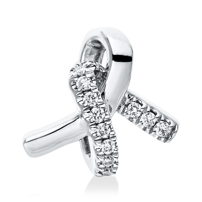 Anhänger    aus 750/-18 Karat Weißgold mit 11 Diamanten 0