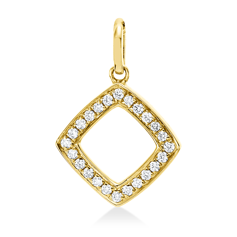 Anhänger    aus 750/-18 Karat Gelbgold mit 24 Diamanten 0