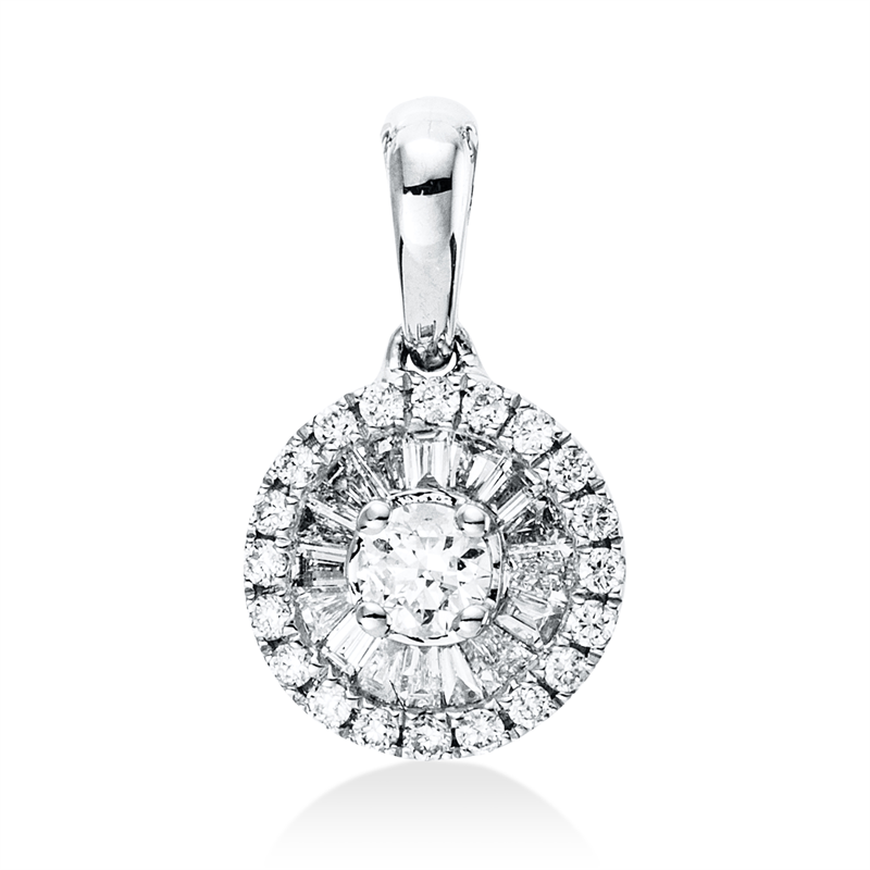 Anhänger    aus 750/-18 Karat Weißgold mit 37 Diamanten 0