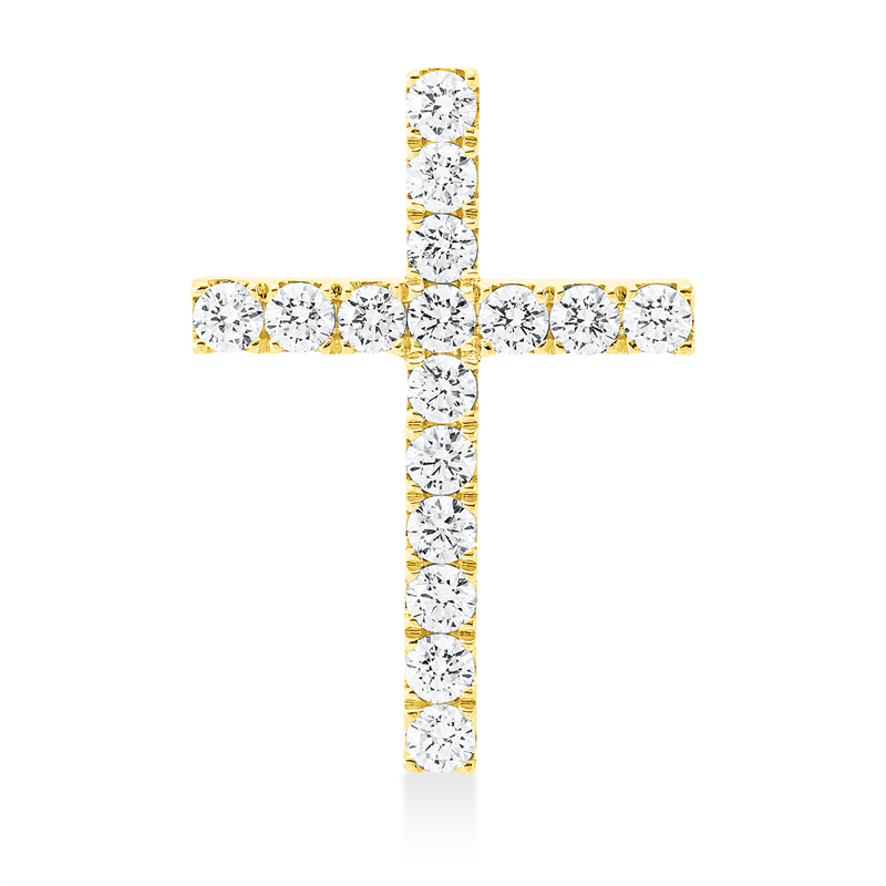 Anhänger    aus 750/-18 Karat Gelbgold mit 16 Diamanten 1