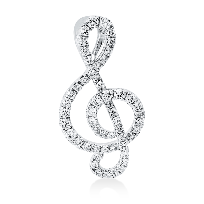 Anhänger    aus 750/-18 Karat Weißgold mit 53 Diamanten 0
