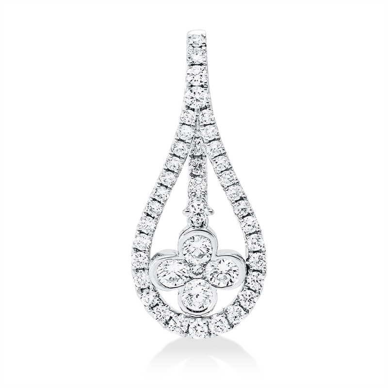 Anhänger    aus 750/-18 Karat Weißgold mit 43 Diamanten 0
