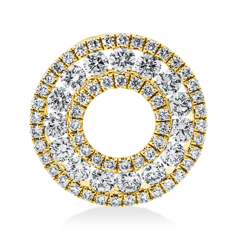 Anhänger    aus 750/-18 Karat Gelbgold mit 70 Diamanten 0