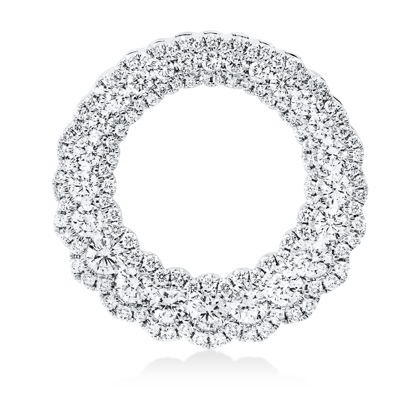 Anhänger    aus 750/-18 Karat Weißgold mit 130 Diamanten 1