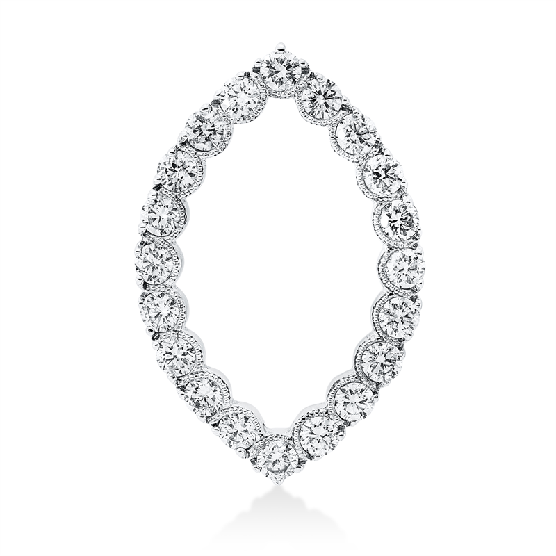 Anhänger    aus 750/-18 Karat Weißgold mit 20 Diamanten 1